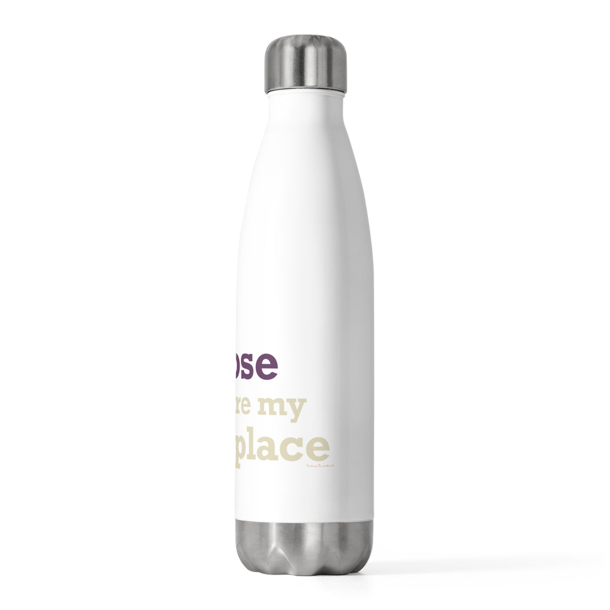Goose Shows Are My Happy Place - Cream & Purple 20oz Insulated Bottle