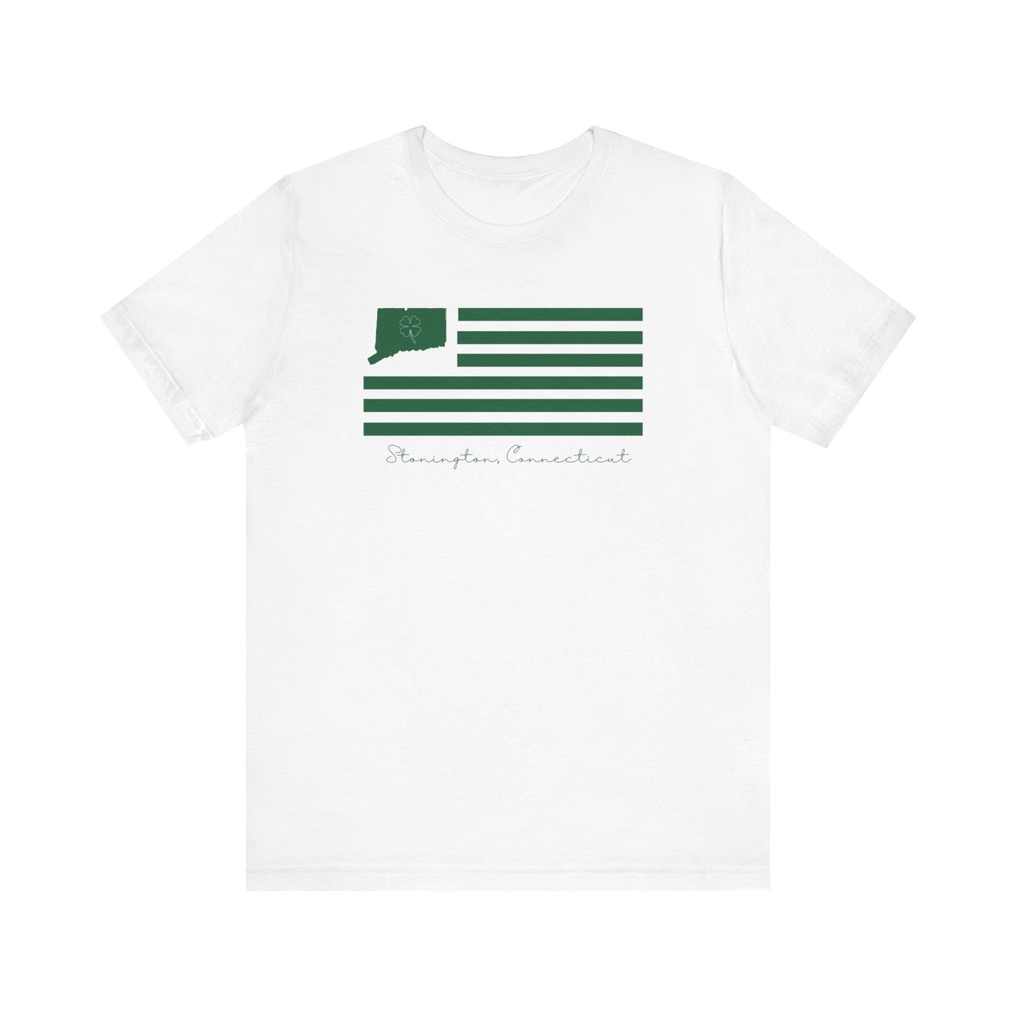 Stonington Connecticut St Patrick’s Day Flag Unisex Jersey Short Sleeve T-Shirt