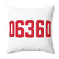 06360 Norwich Connecticut Zip Code Spun Polyester Square Pillow