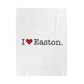I Heart Easton. Velveteen Plush Blanket