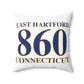 East Hartford 860 Connecticut Polyester Square Pillow