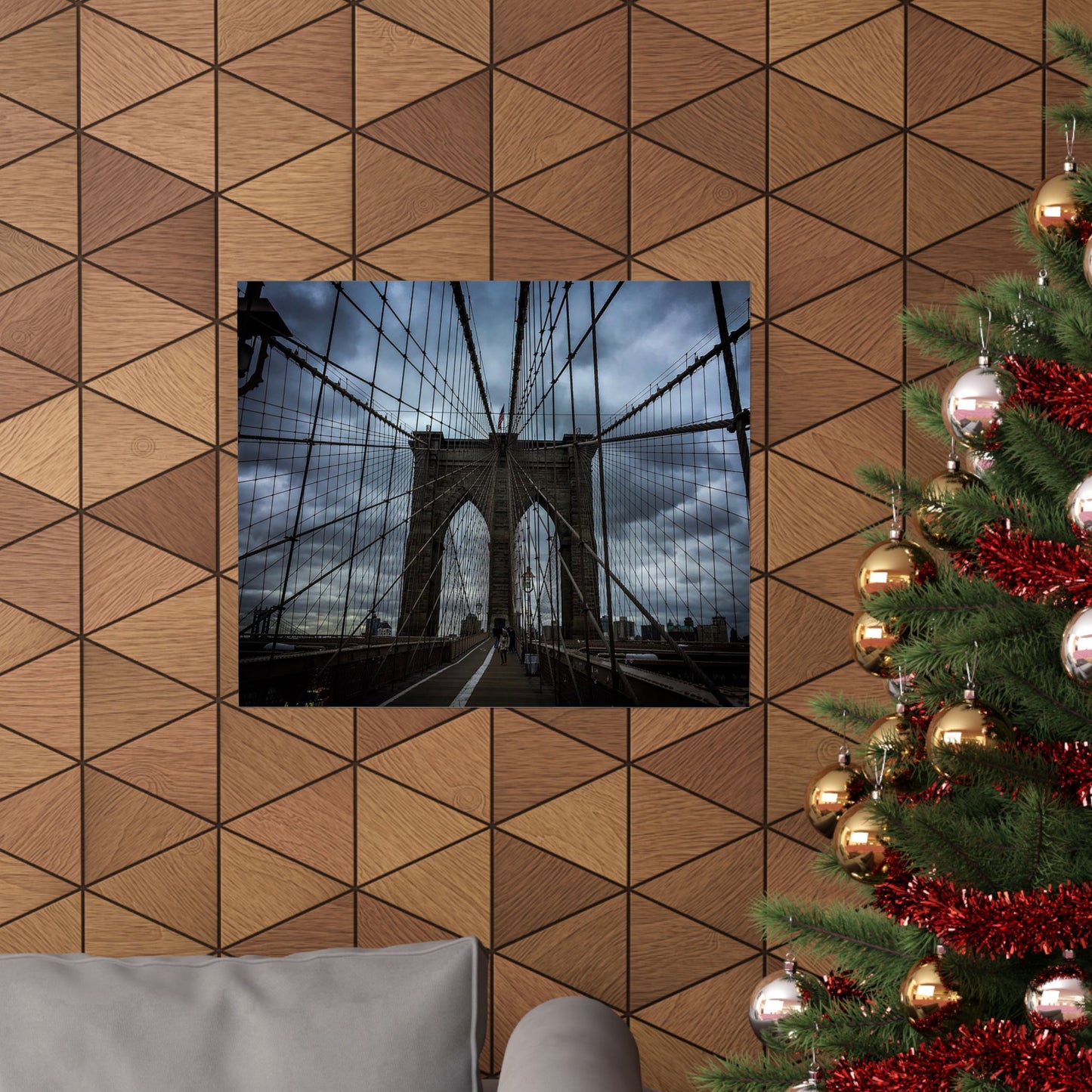 In the middle of the bridge Matte Horizontal Posters