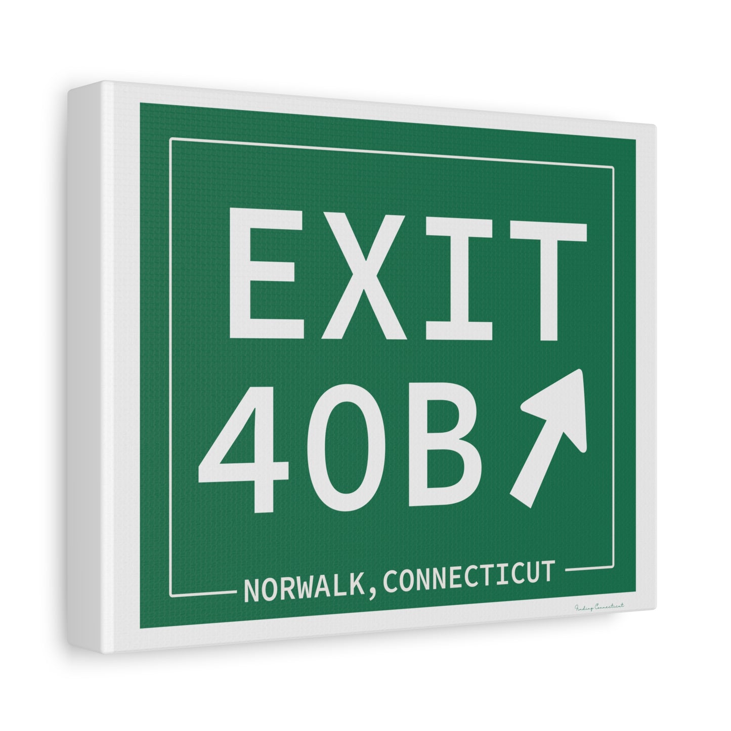 Vintage Exit 40B Merritt Parkway Sign Matte Canvas, Stretched, 1.25"
