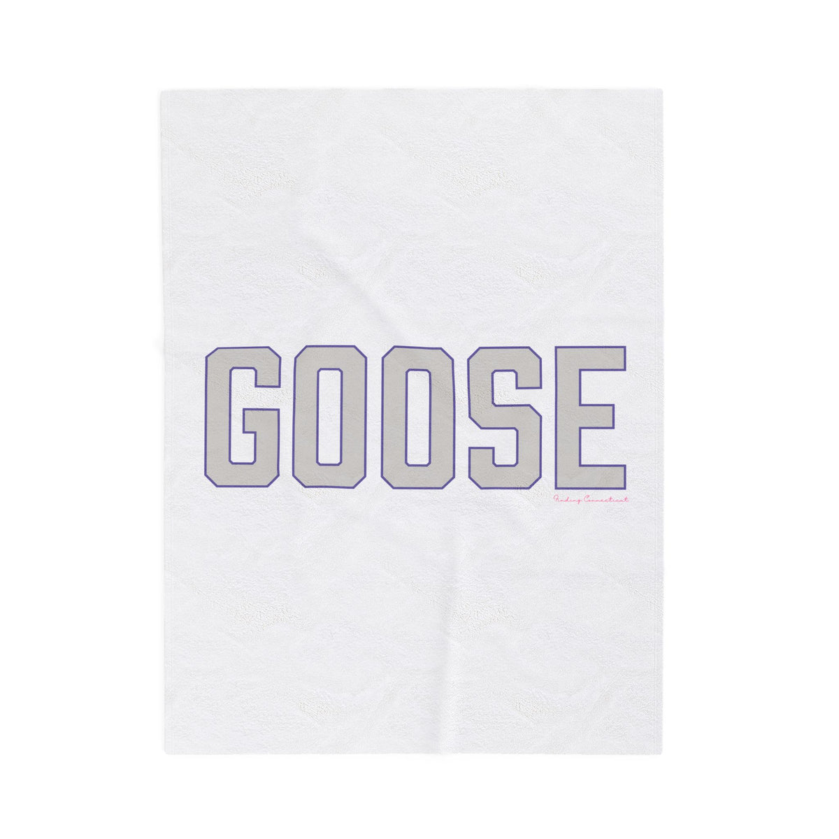 Goose Zip Code Gray & Purple Velveteen Plush Blanket