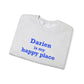 Darien Is My Happy Place Unisex Heavy Blend™ Crewneck Sweatshirt