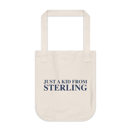 Just a kid from Sterling Organic Canvas Tote Bag
