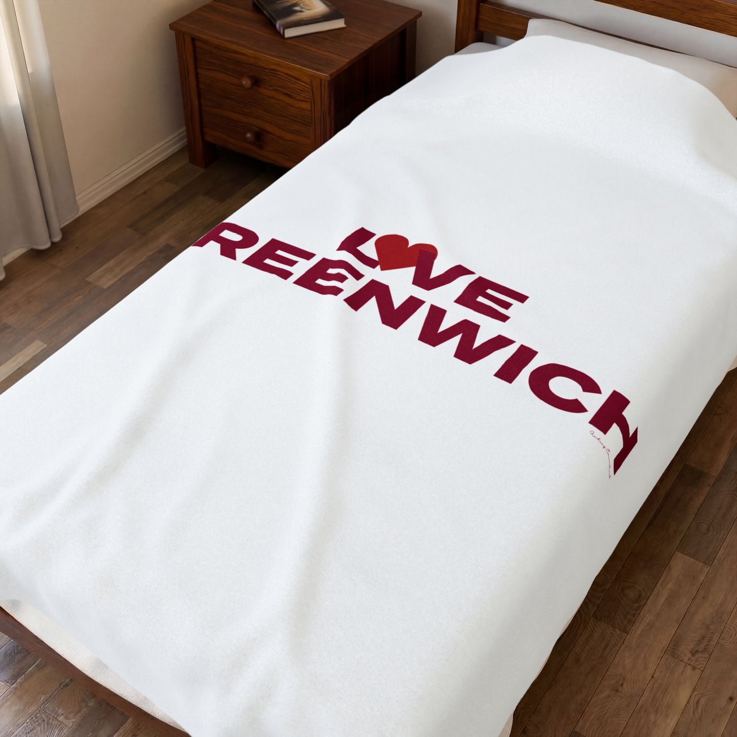 Love Greenwich Velveteen Plush Blanket