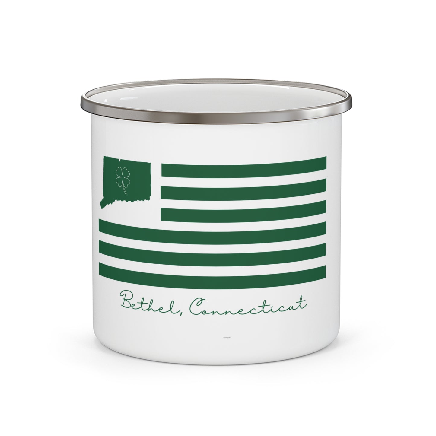 Bethel Connecticut St Patrick’s Day Flag Enamel Camping Mug