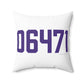 06471 North Branford Connecticut Zip Code Polyester Square Pillow