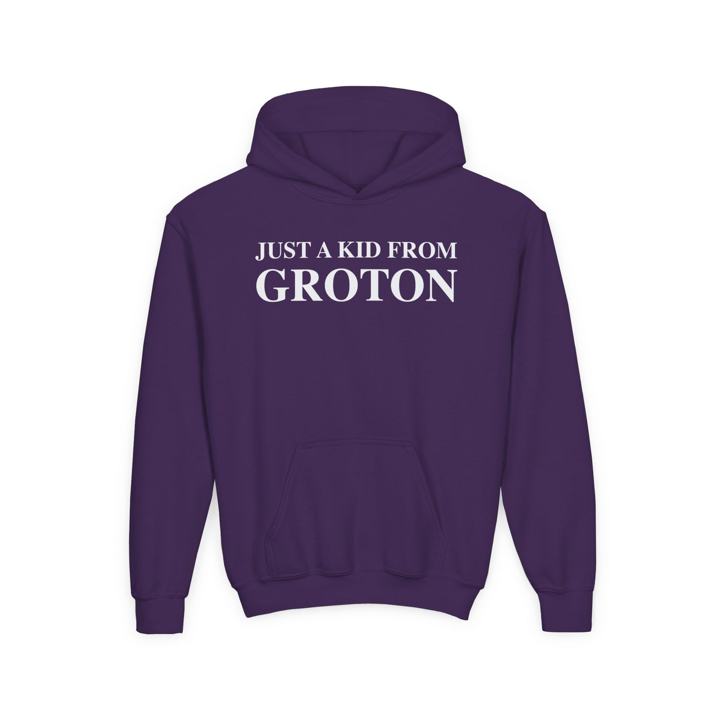 Just a kid from Groton Youth Heavy Blend Hooded Sweatshirt