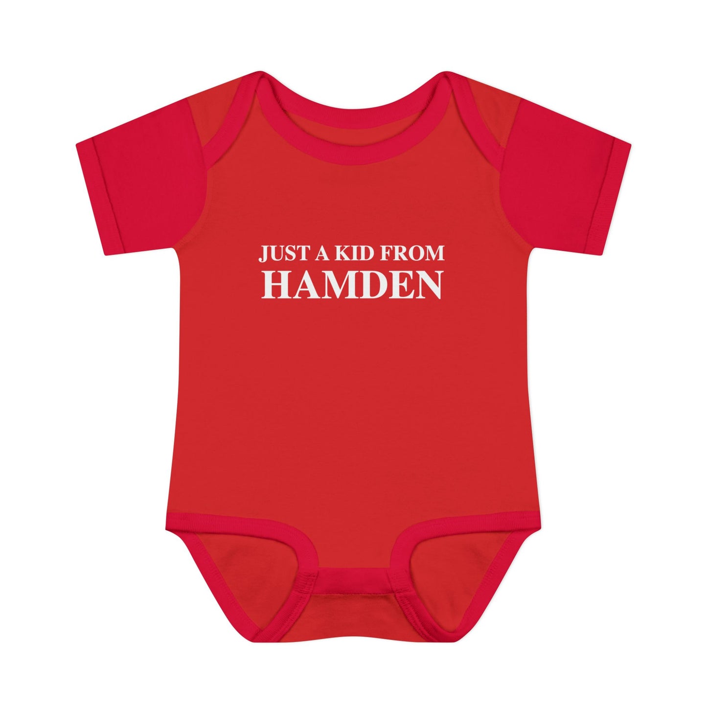 Just a kid from Hamden Infant Baby Rib Bodysuit