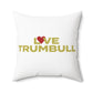 Love Trumbull Spun Polyester Square Pillow