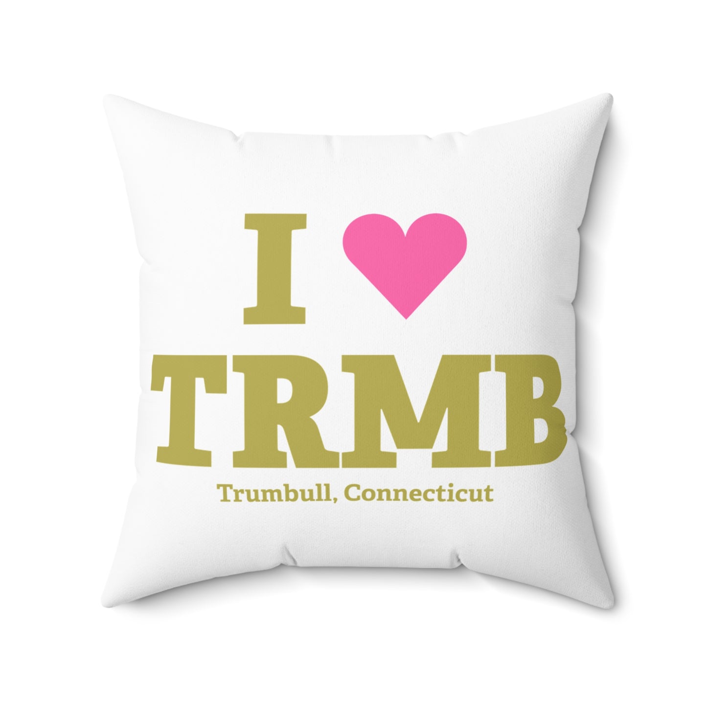 I Heart TRMB Spun Polyester Square Pillow