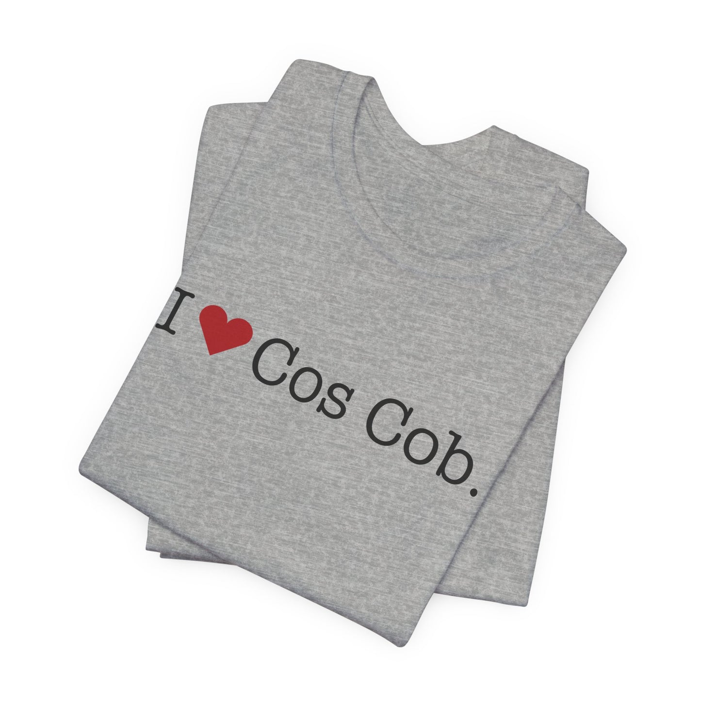 I Heart Cos Cob. Unisex Jersey Short Sleeve T-Shirt