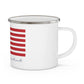 Burlington Connecticut Flag Enamel Camping Mug