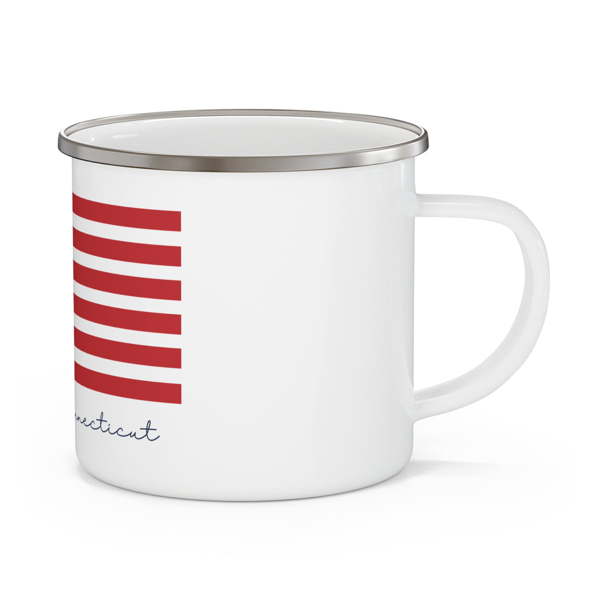Burlington Connecticut Flag Enamel Camping Mug