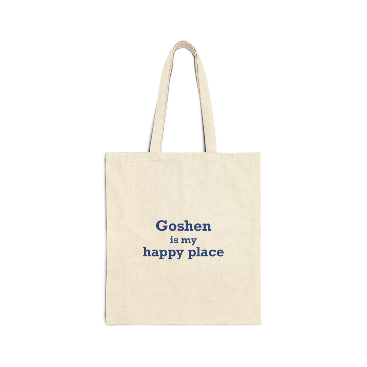 Goshen is My Happy Place Cotton Canvas Tote Bag