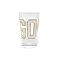 Goose Zip Code Cream & Purple Pint Glass, 16oz