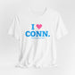 I Heart CONN. Unisex Jersey Short Sleeve T-Shirt