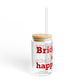 Bridgeport Is My Happy Place Sipper Glass, 16oz
