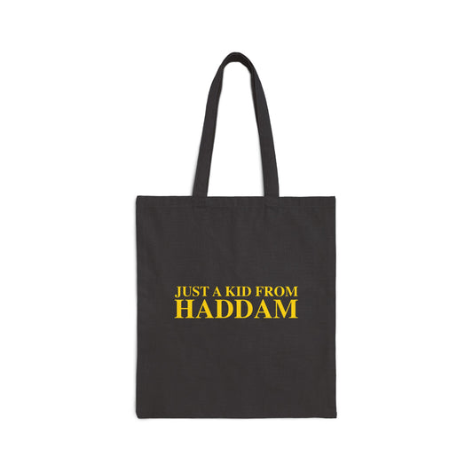 Just a kid from Haddam Cotton Canvas Tote Bag