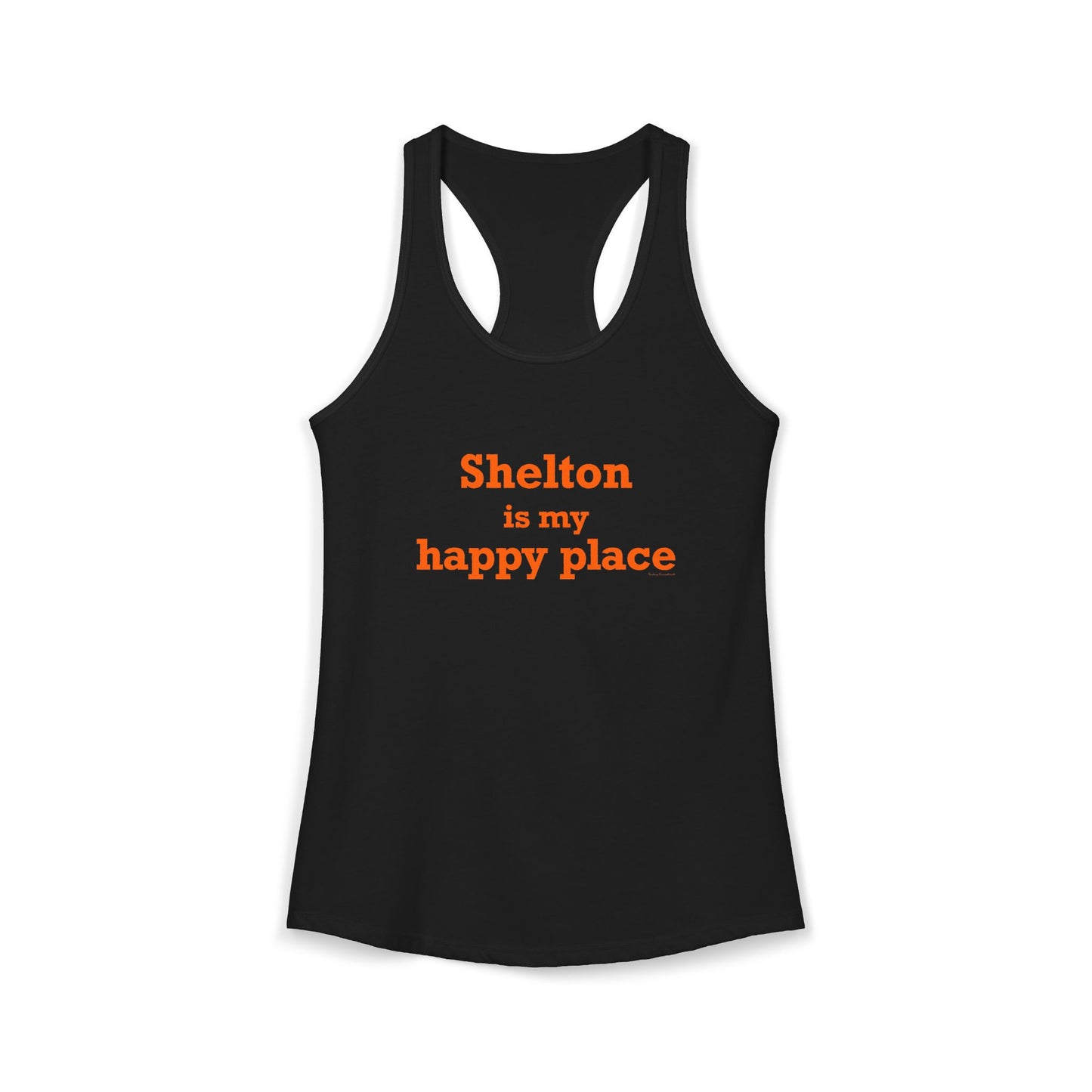 Shelton Is My Happy Place Women's Ideal Racerback Tank Top