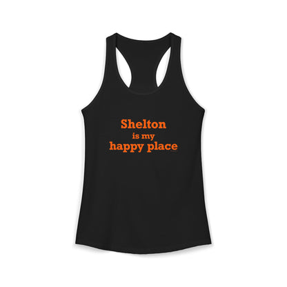 Shelton Is My Happy Place Women's Ideal Racerback Tank Top