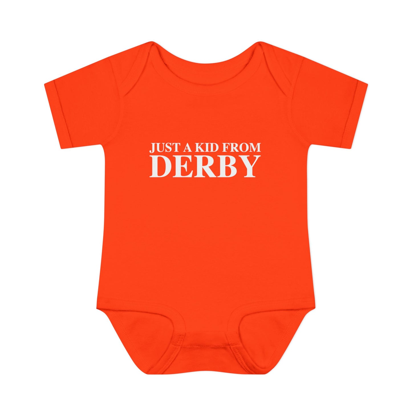 Just a kid from Derby Infant Baby Rib Bodysuit