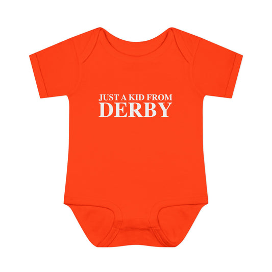 Just a kid from Derby Infant Baby Rib Bodysuit