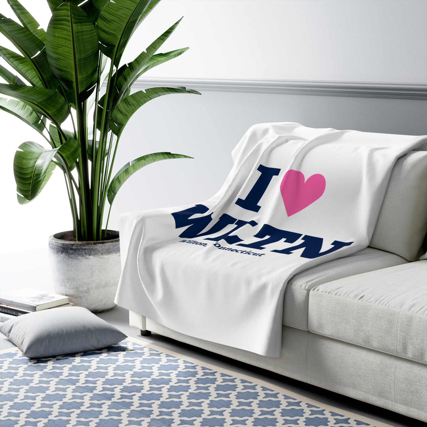 I Heart WLTN Sherpa Fleece Blanket
