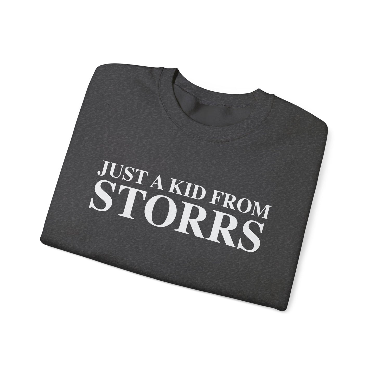 Just a kid from Storrs Unisex Heavy Blend™ Crewneck Sweatshirt