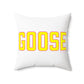 Goose Zip Code Yellow & Pink Spun Polyester Square Pillow