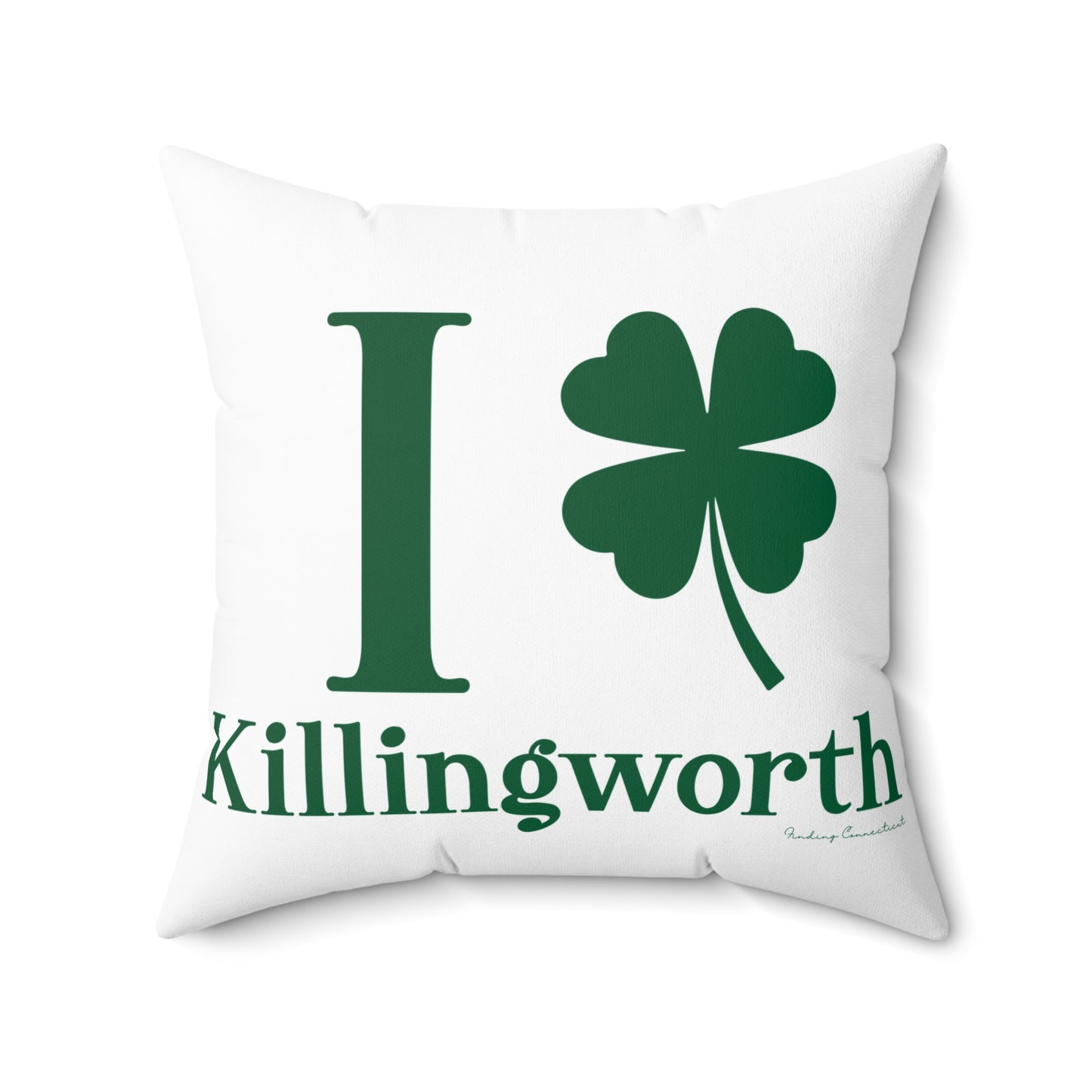 I Clover Killingworth Spun Polyester Square Pillow