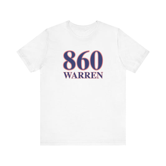 860 Warren Red White & Blue Unisex Jersey Short Sleeve T-Shirt