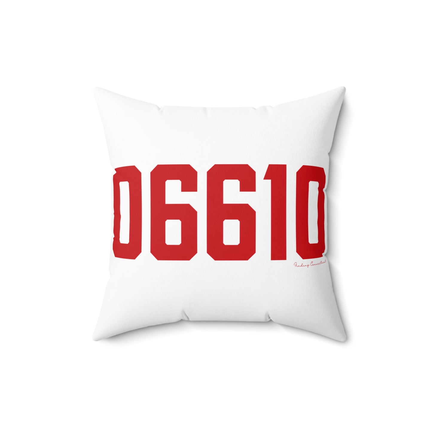 06610  Bridgeport Connecticut Zip Code Spun Polyester Square Pillow