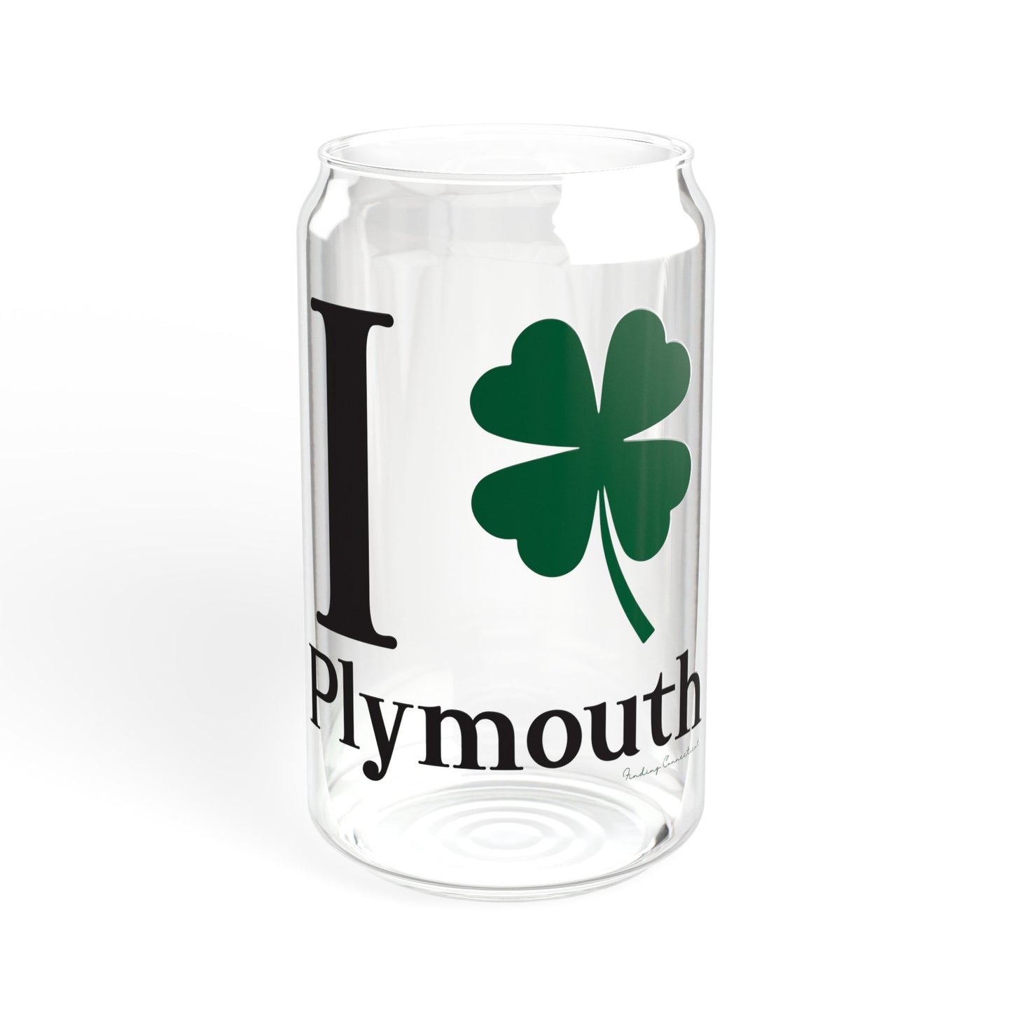 I Clover Plymouth Sipper Glass, 16oz