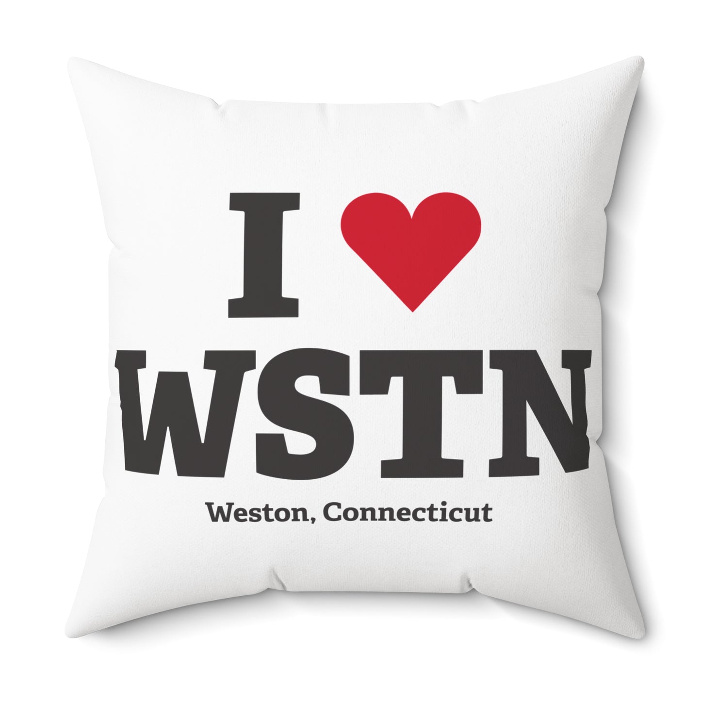 I Heart WSTN Spun Polyester Square Pillow
