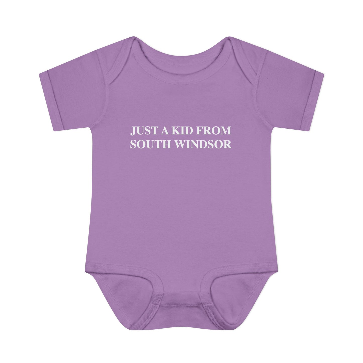 Just a kid from South Windsor Infant Baby Rib Bodysuit