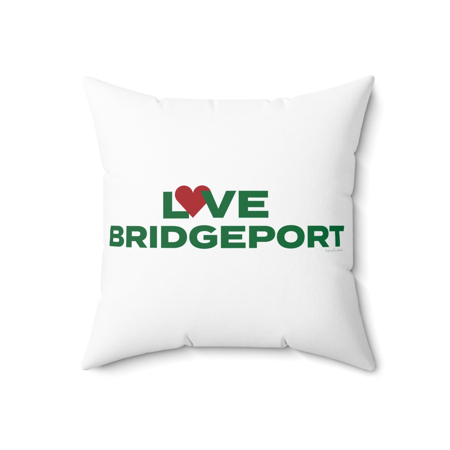 Love Bridgeport Spun Polyester Square Pillow