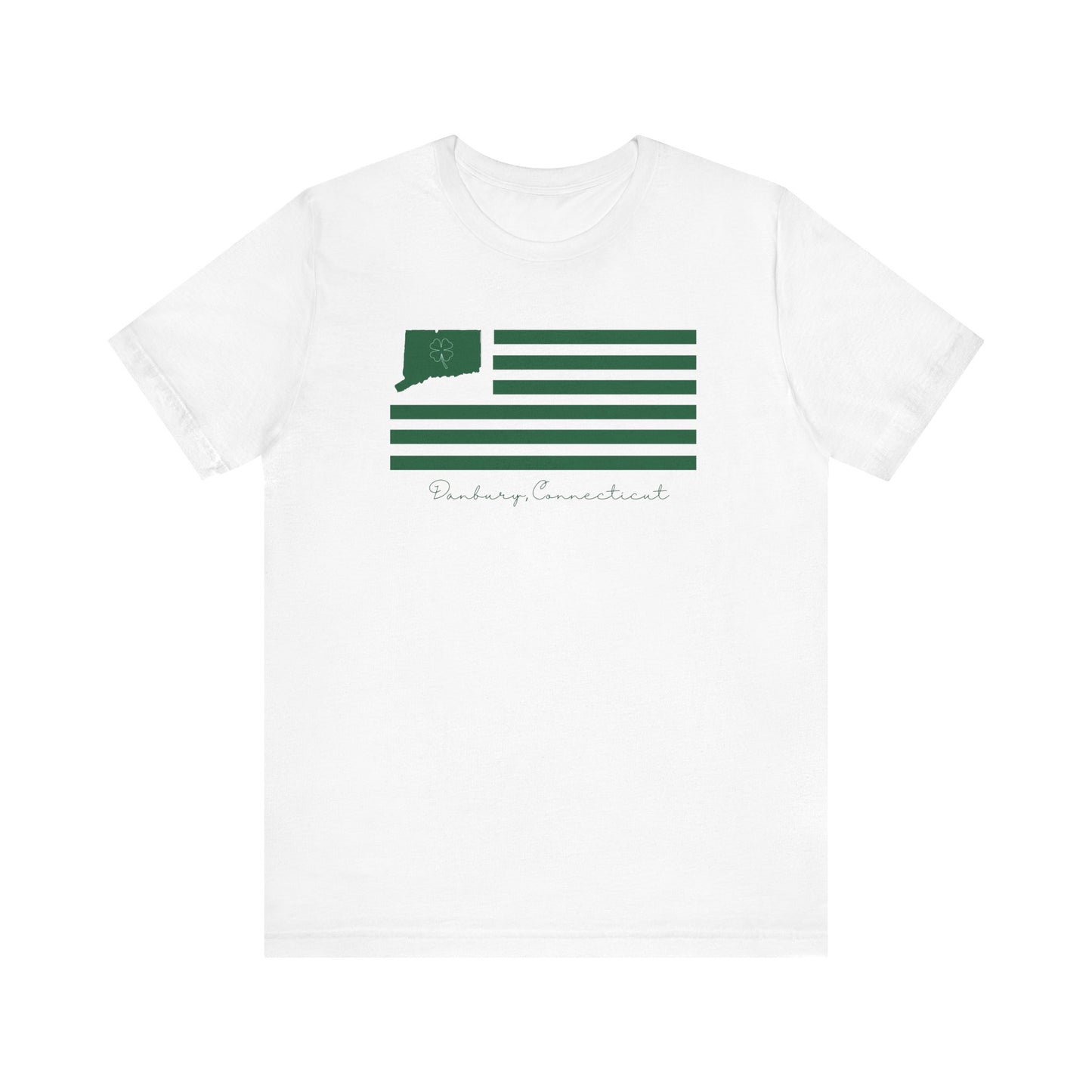 Danbury Connecticut St Patrick’s Day Flag Unisex Jersey Short Sleeve T-Shirt