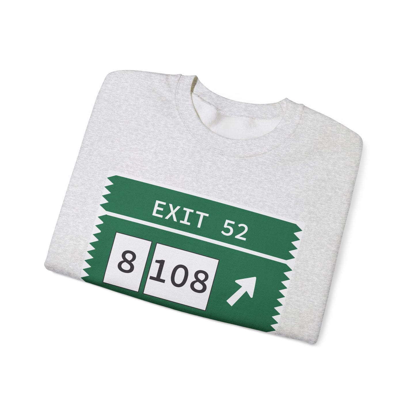Vintage Merritt Parkway Exit 52 Sign Unisex Heavy Blend™ Crewneck Sweatshirt