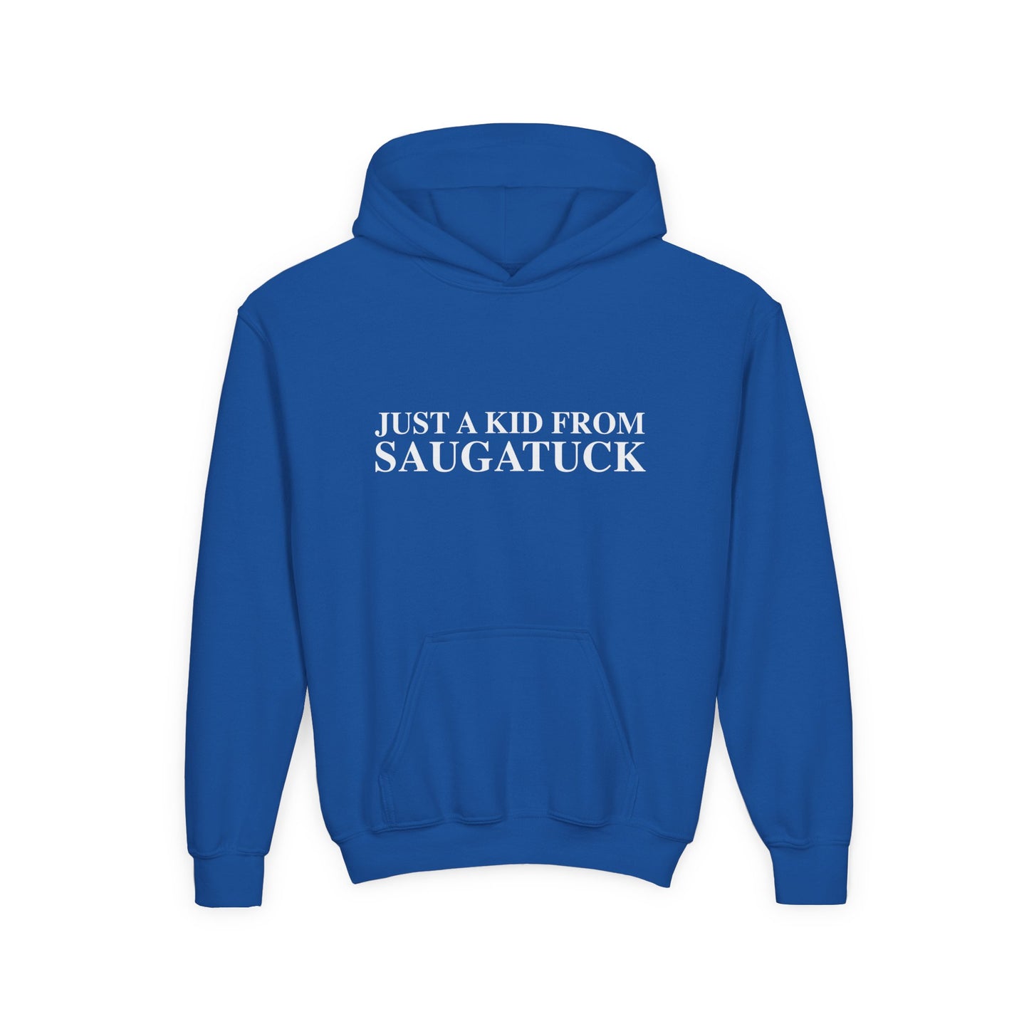 Just a kid from Saugatuck Youth Heavy Blend Hooded Sweatshirt