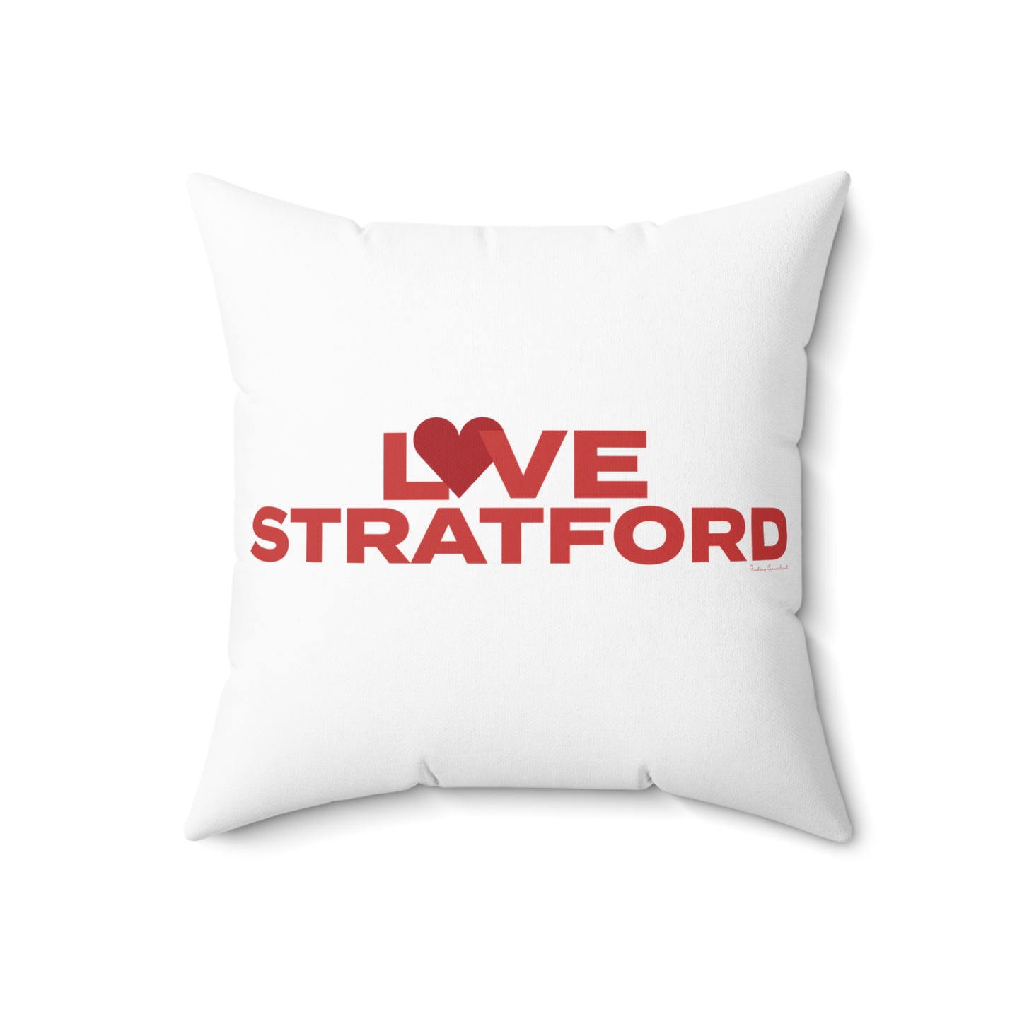 Love Stratford Spun Polyester Square Pillow