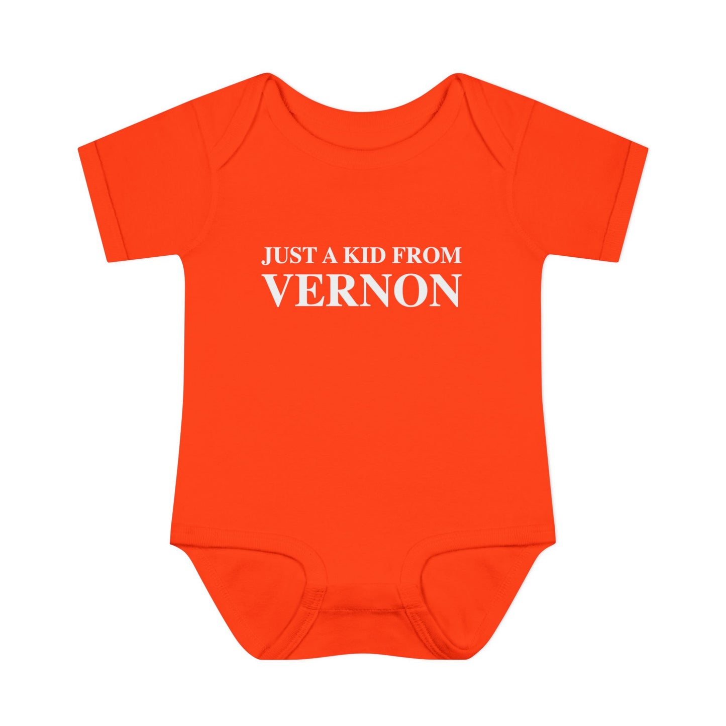 Just a kid from Vernon Infant Baby Rib Bodysuit