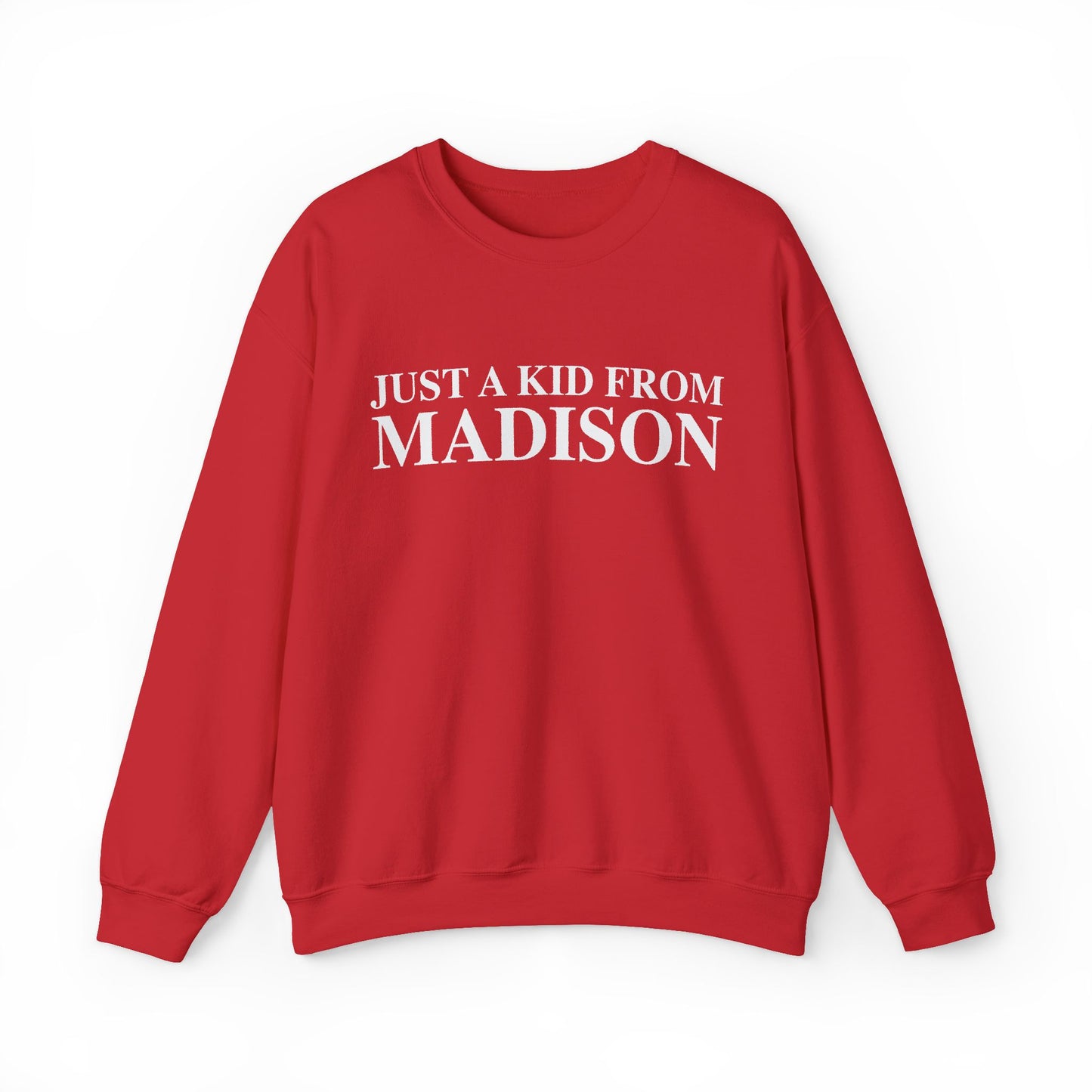 Just a kid from Madison Unisex Heavy Blend™ Crewneck Sweatshirt