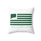 Greenwich Connecticut St Patrick’s Day Flag Spun Polyester Square Pillow