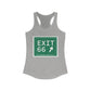 Vintage Exit 66 WCP Sign Women's Ideal Racerback Tank Top