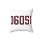 06051 New Britain Connecticut Zip Code Polyester Square Pillow