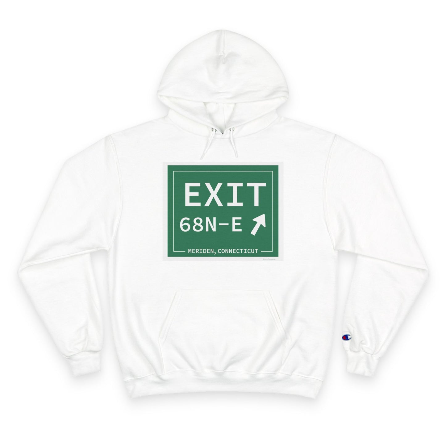 Vintage Exit 68N-E WCP Sign Champion Hoodie