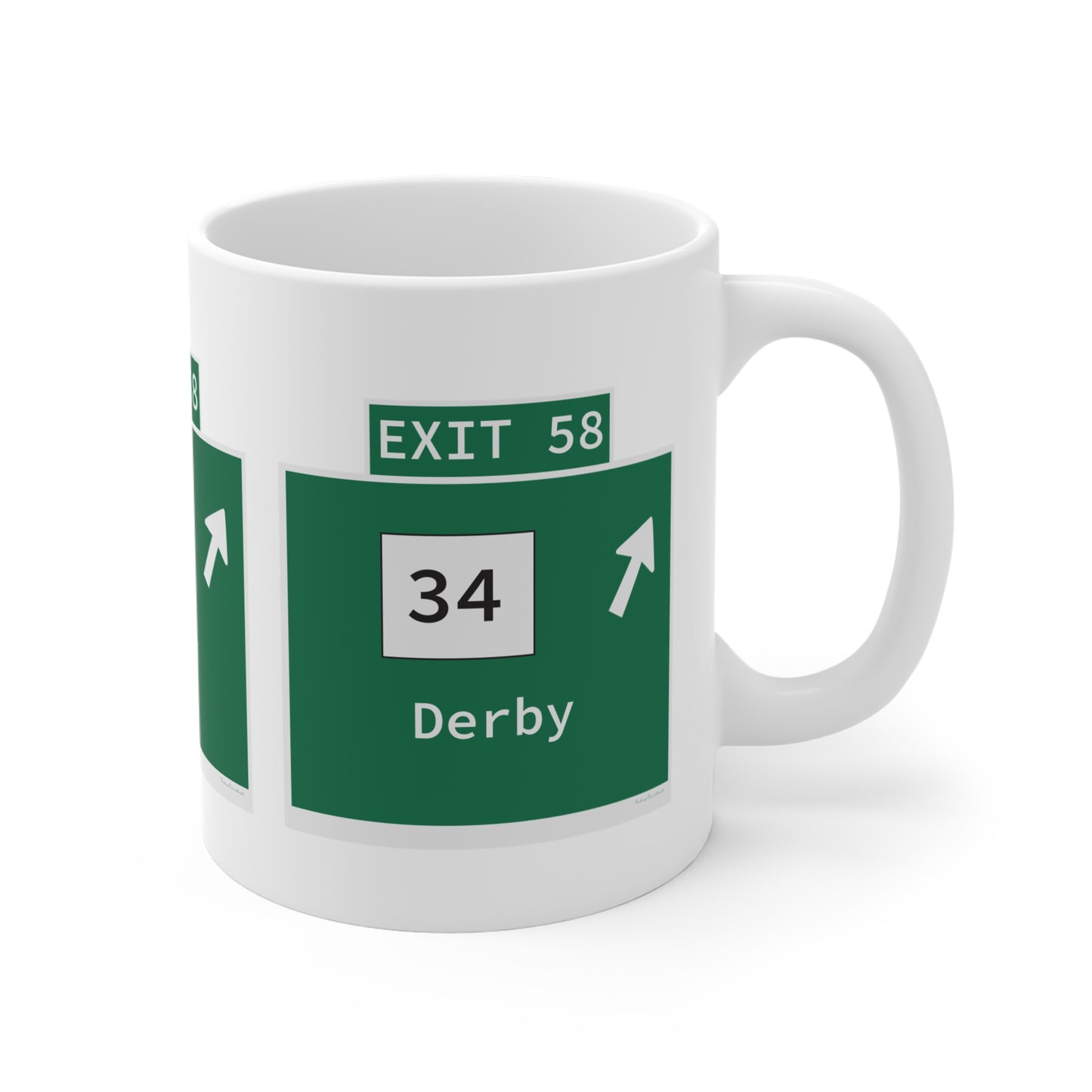 Vintage WCP Exit 58 Sign Mug 11oz